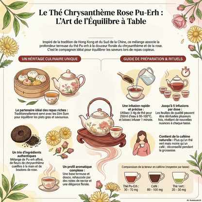 Thé Pu-Erh Chrysanthème Rose
