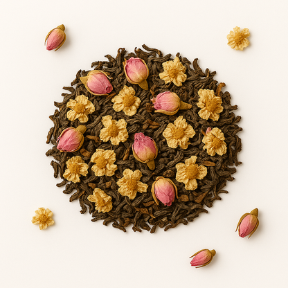 Thé Pu-Erh Chrysanthème Rose