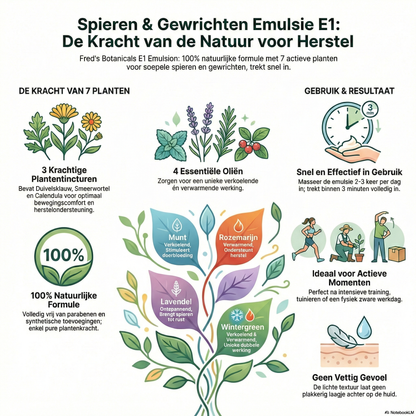 Spieren & Gewrichten Emulsie E1 – Natuurlijke Verzorging Voor Spieren & Gewrichten